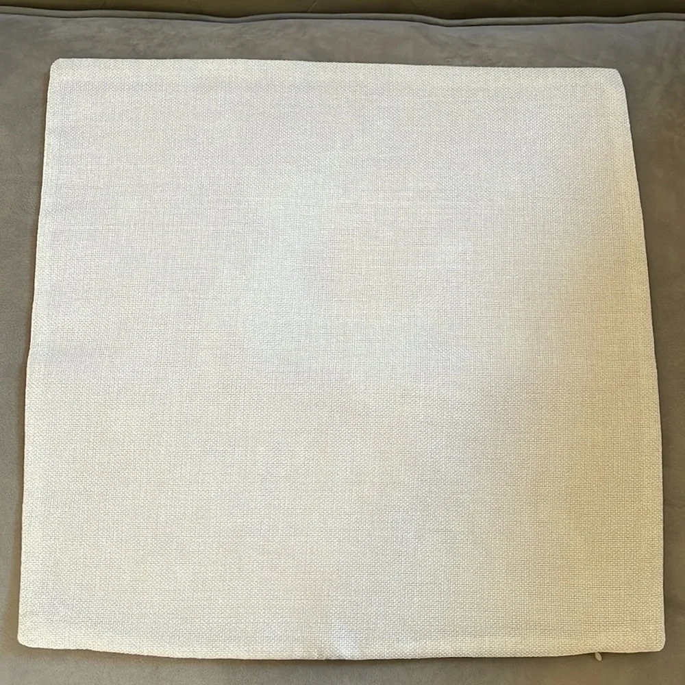 Both NEW! Pillow + Insert,”Merry Christmas” 18”x18” linen pillow cover & insert